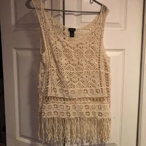 NWOT Rue 21 Boho Crotchet Tank Top XL